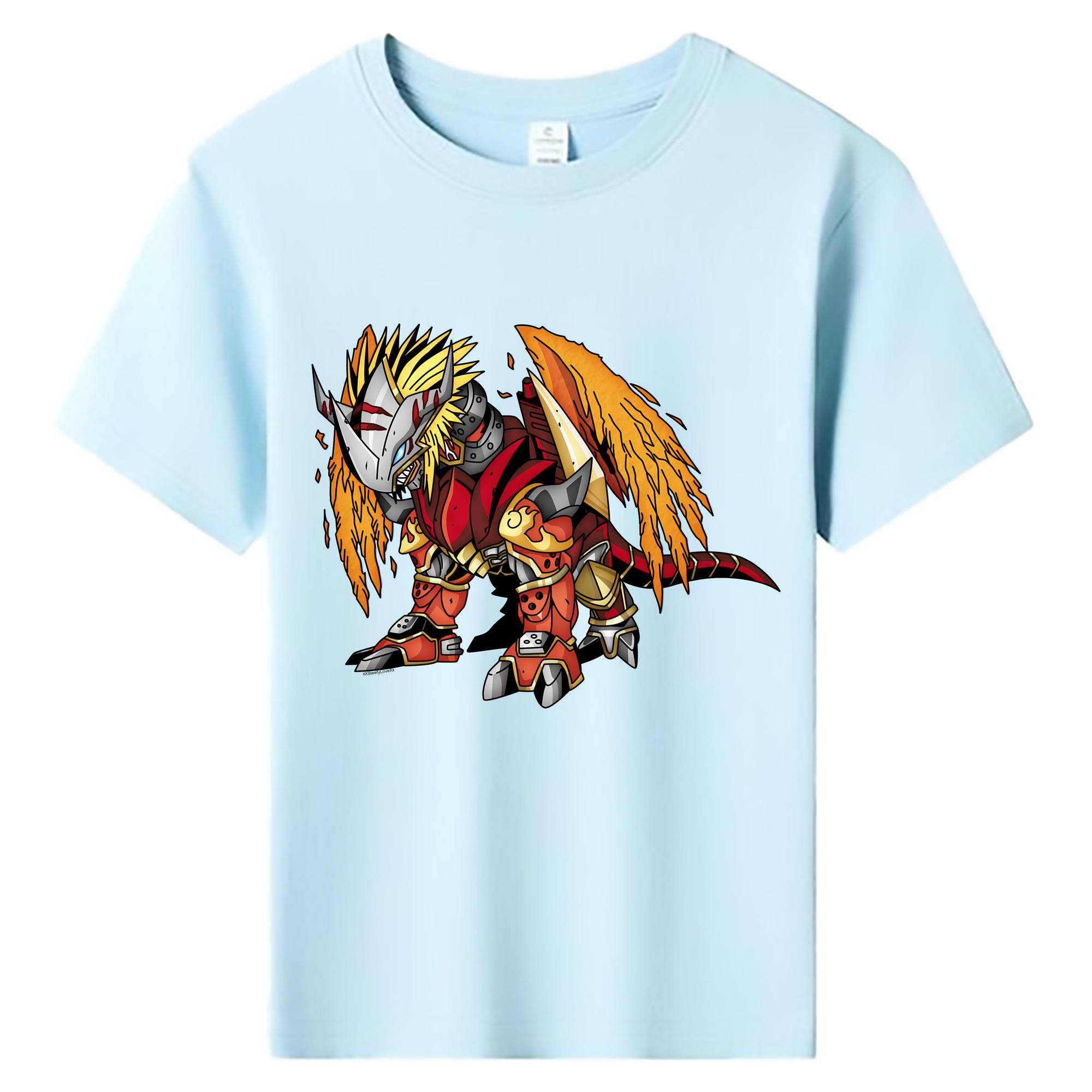 （画像用） Digimon デジタルモンスター/デジモン 綿100％キッズTシャツ（フロントプリント）